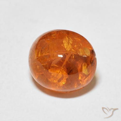 Granada espessartita Laranja Profundo Natural 3.49ct, oval, Transparente