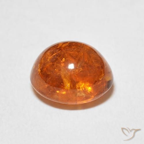 Granada espessartita Laranja Profundo Natural 3.49ct, oval, Transparente