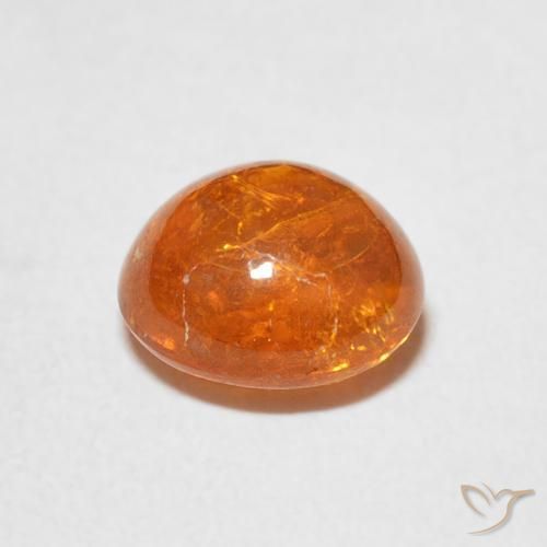 Granada espessartita laranja avermelhado Natural 2.99ct, oval, Transparente