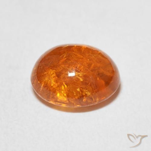 Granada espessartita Laranja Profundo Natural 3.22ct, oval, Transparente