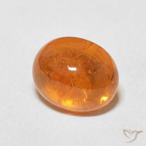 Granada espessartita Laranja Médio Natural 2.82ct, oval, Transparente