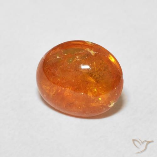 Granada espessartita Laranja Médio Natural 1.91ct, oval, Transparente