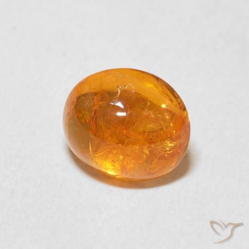 Granada espessartita âmbar laranja Natural 1.80ct, oval, Transparente