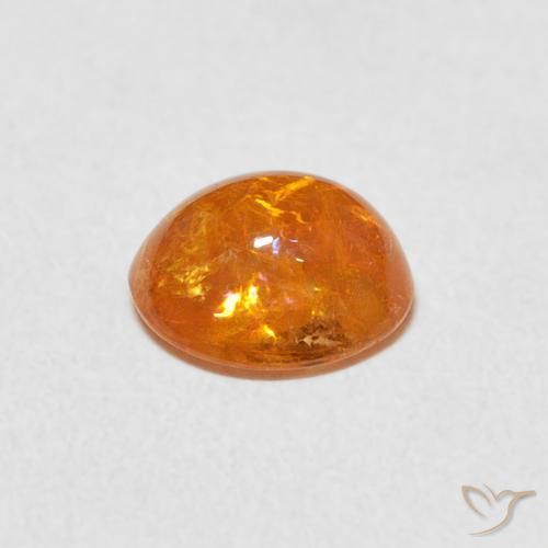 Granada espessartita âmbar laranja Natural 1.80ct, oval, Transparente