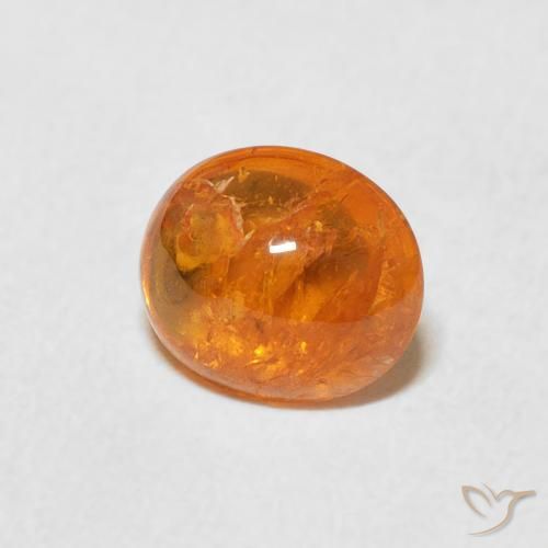 Granada espessartita âmbar laranja Natural 1.76ct, oval, Transparente