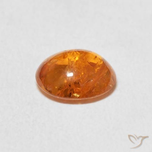 Granada espessartita âmbar laranja Natural 1.76ct, oval, Transparente