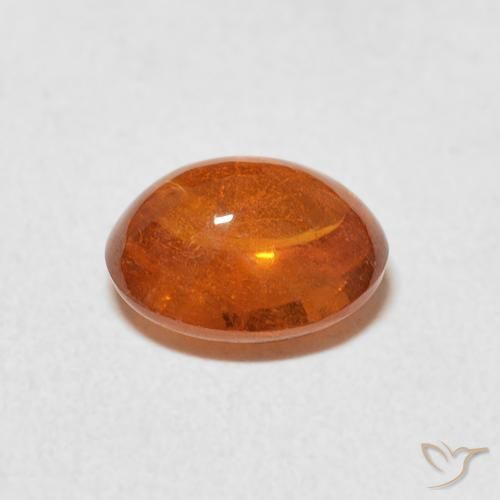 Granada espessartita Laranja Médio Natural 2.37ct, oval, Transparente