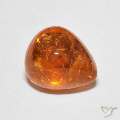 3.88ct Natural Laranja Profundo Granada espessartita, Formato de pêra, Transparente