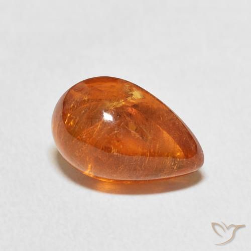 Granada espessartita âmbar laranja Natural 4.10ct, oval, Transparente