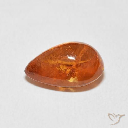Granada espessartita âmbar laranja Natural 4.10ct, oval, Transparente