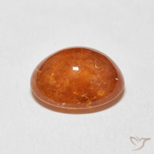 Granada espessartita laranja avermelhado Natural 5.83ct, oval, Transparente