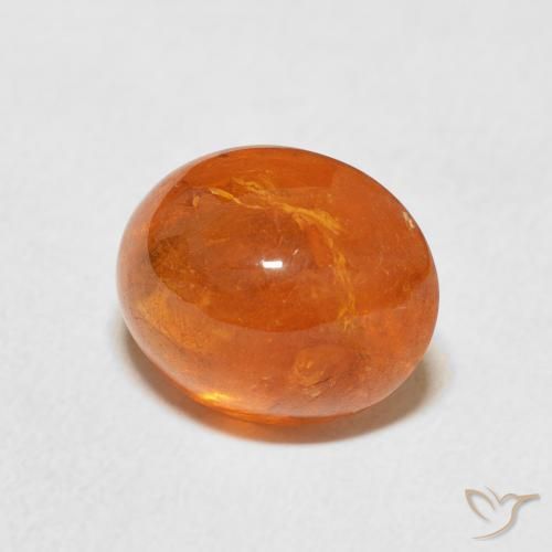 Granada espessartita Laranja Médio Natural 5.28ct, oval, Transparente
