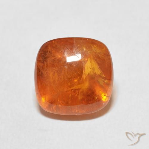 6.01ct Natural Laranja Médio Granada espessartita, Almofada, Transparente