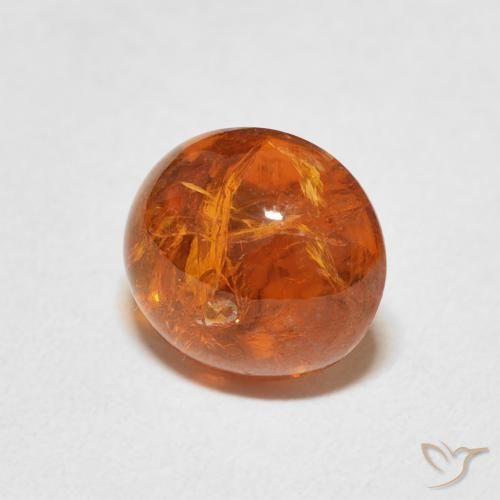 Granada espessartita Laranja Médio Natural 3.55ct, oval, Transparente