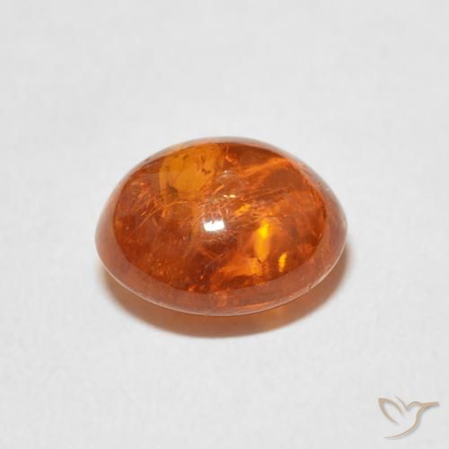 Granada espessartita Laranja Médio Natural 3.55ct, oval, Transparente