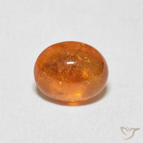 1.86ct Natural laranja avermelhado Granada espessartita, oval, Transparente