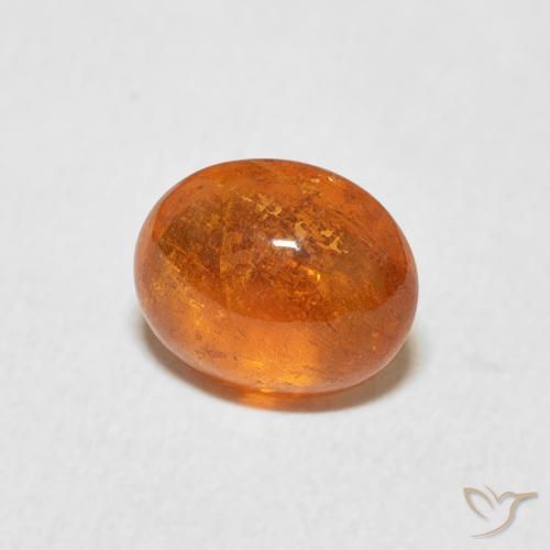 Granada espessartita laranja avermelhado Natural 1.86ct, oval, Transparente