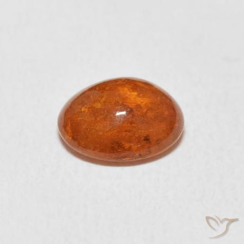 Granada espessartita laranja avermelhado Natural 1.86ct, oval, Transparente