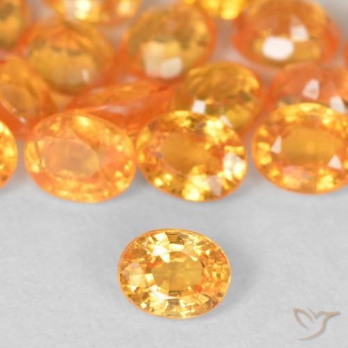 Granada espessartita laranja natural 0,27ct, corte oval, VS