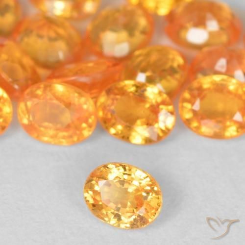 Granada espessartita laranja natural 0,27ct, corte oval, VS