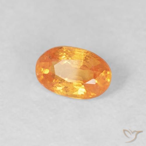 Granada espessartita Laranja brilhante Natural 0.39ct, oval, VS