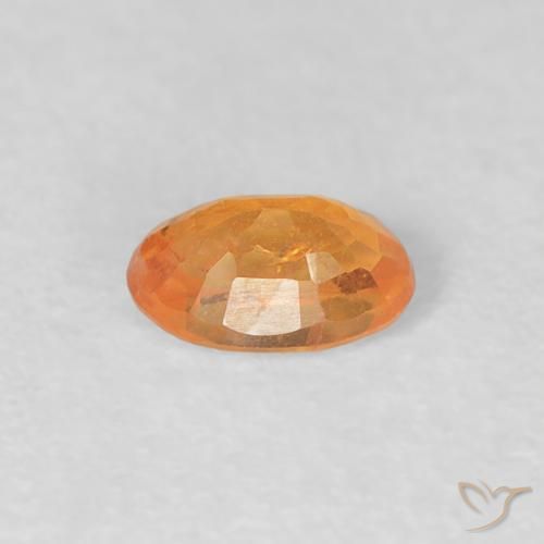 Granada espessartita Laranja brilhante Natural 0.39ct, oval, VS