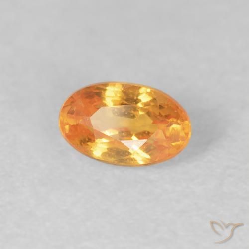 Granada espessartita Laranja Intenso Natural 0.43ct, oval, VS