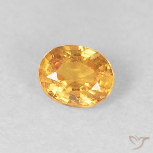 Granada espessartita Laranja Médio Natural 0.51ct, oval, VS