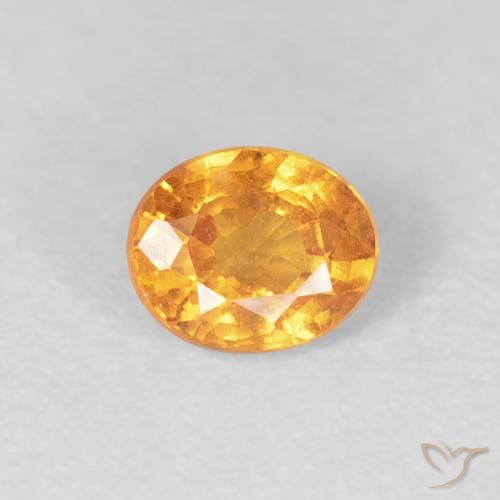 0.56ct Natural Laranja Intenso Granada espessartita, oval, VS