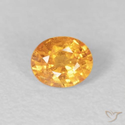 0.54ct Natural Laranja-Ouro Granada espessartita, oval, VS