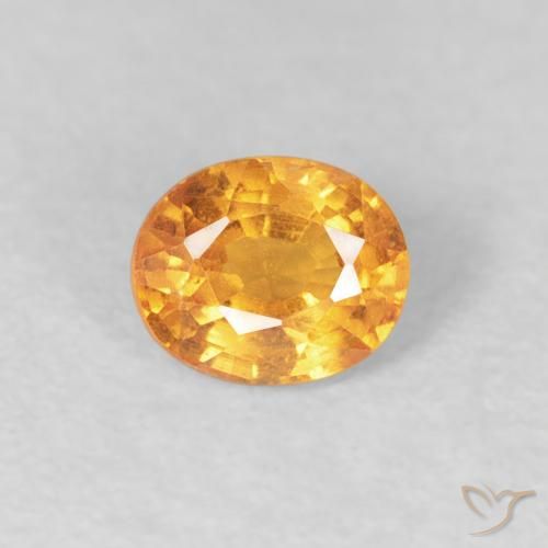 0.55ct Natural Laranja Médio Granada espessartita, oval, VS
