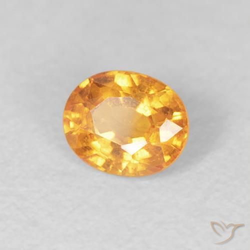 Granada espessartita Laranja Médio Natural 0.55ct, oval, VS