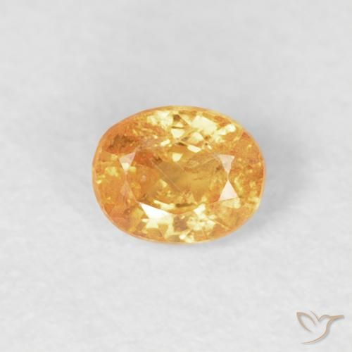 0.27ct Natural Laranja-Ouro Granada espessartita, oval, VS-SI