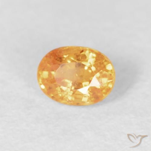 Granada espessartita Laranja Médio Natural 0.29ct, oval, VS-SI