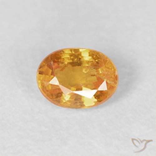 0.25ct Natural Laranja-Ouro Granada espessartita, oval, VS-SI