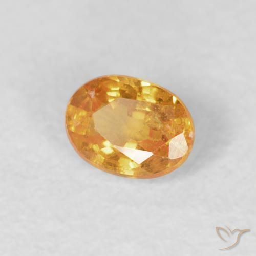 Granada espessartita Laranja-Ouro Natural 0.25ct, oval, VS-SI