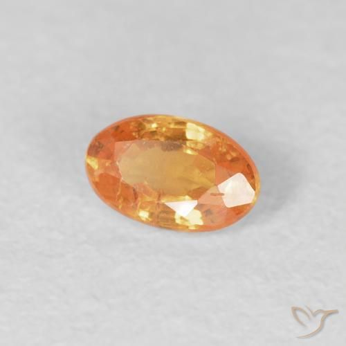 Granada espessartita Laranja brilhante Natural 0.28ct, oval, VS-SI