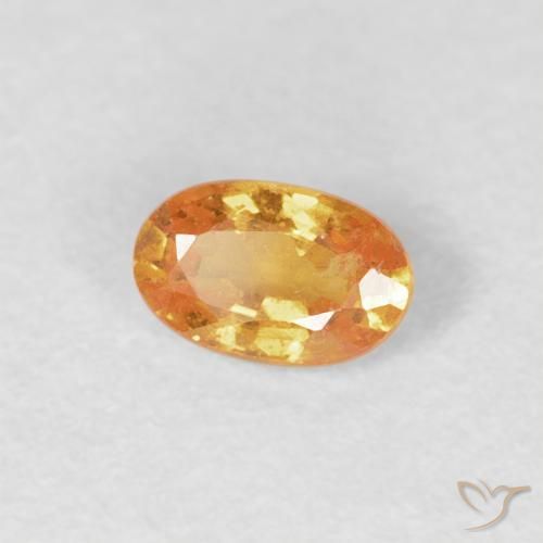 Granada espessartita Laranja Médio Natural 0.29ct, oval, VS-SI