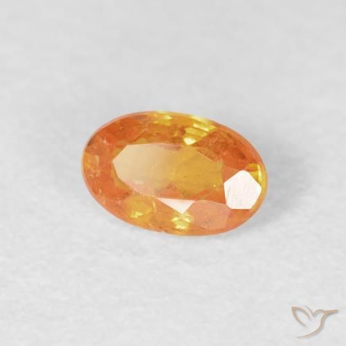 Granada espessartita Laranja Intenso Natural 0.30ct, oval, VS-SI