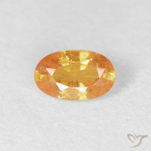 0.33ct Natural Laranja Intenso Granada espessartita, oval, VS-SI