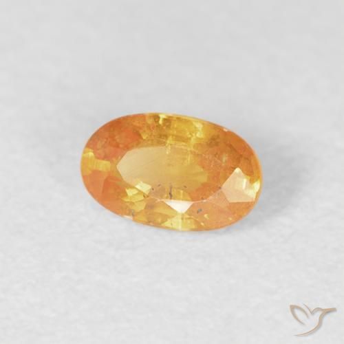 Granada espessartita Laranja Intenso Natural 0.33ct, oval, VS-SI