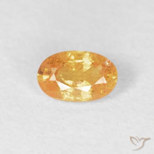 0.32ct Natural Laranja Médio Granada espessartita, oval, VS-SI