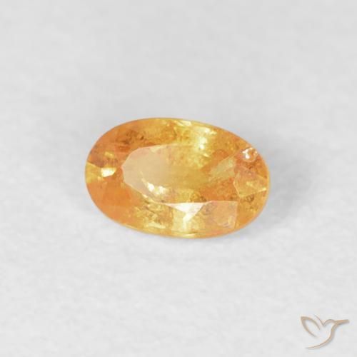 Granada espessartita Laranja Médio Natural 0.32ct, oval, VS-SI