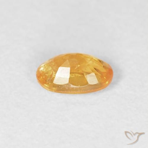 Granada espessartita Laranja Médio Natural 0.32ct, oval, VS-SI