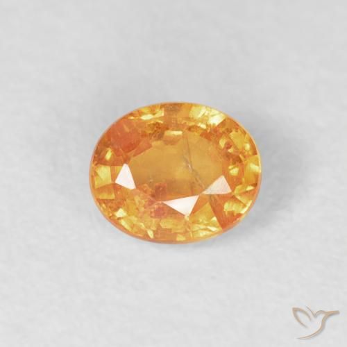 0.49ct Natural Laranja Médio Granada espessartita, oval, VS-SI