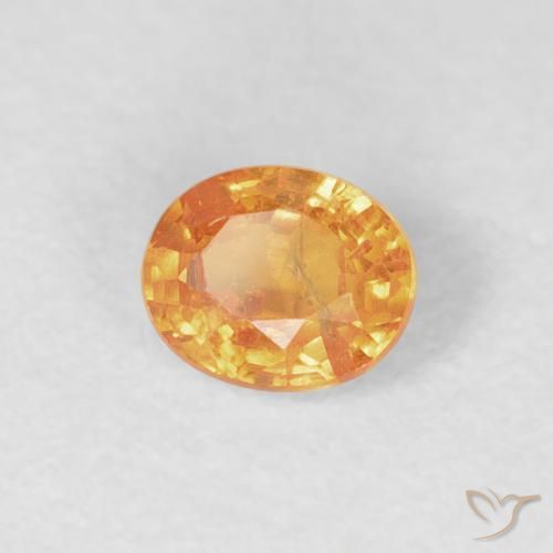 Granada espessartita Laranja Médio Natural 0.49ct, oval, VS-SI