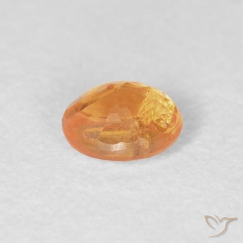 Granada espessartita Laranja Médio Natural 0.49ct, oval, VS-SI