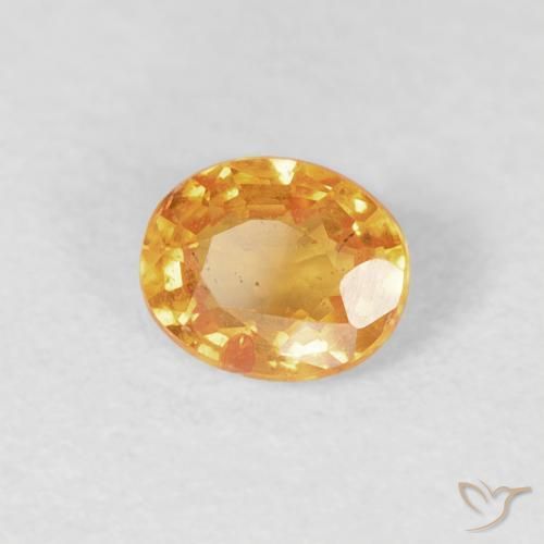 Granada espessartita Laranja Médio Natural 0.43ct, oval, VS-SI