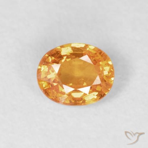 0.41ct Natural Laranja Médio Granada espessartita, oval, VS-SI