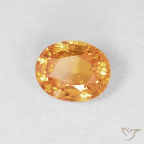 Granada espessartita Laranja Médio Natural 0.41ct, oval, VS-SI